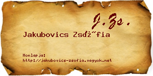 Jakubovics Zsófia névjegykártya