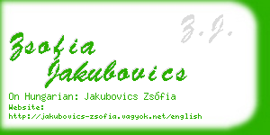 zsofia jakubovics business card